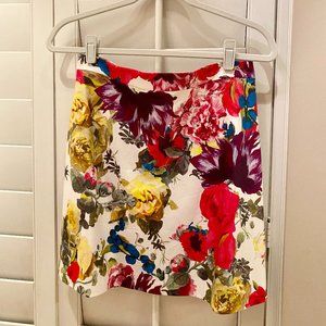 Alice + Olivia Bright Floral Short Skirt Womens Size 6